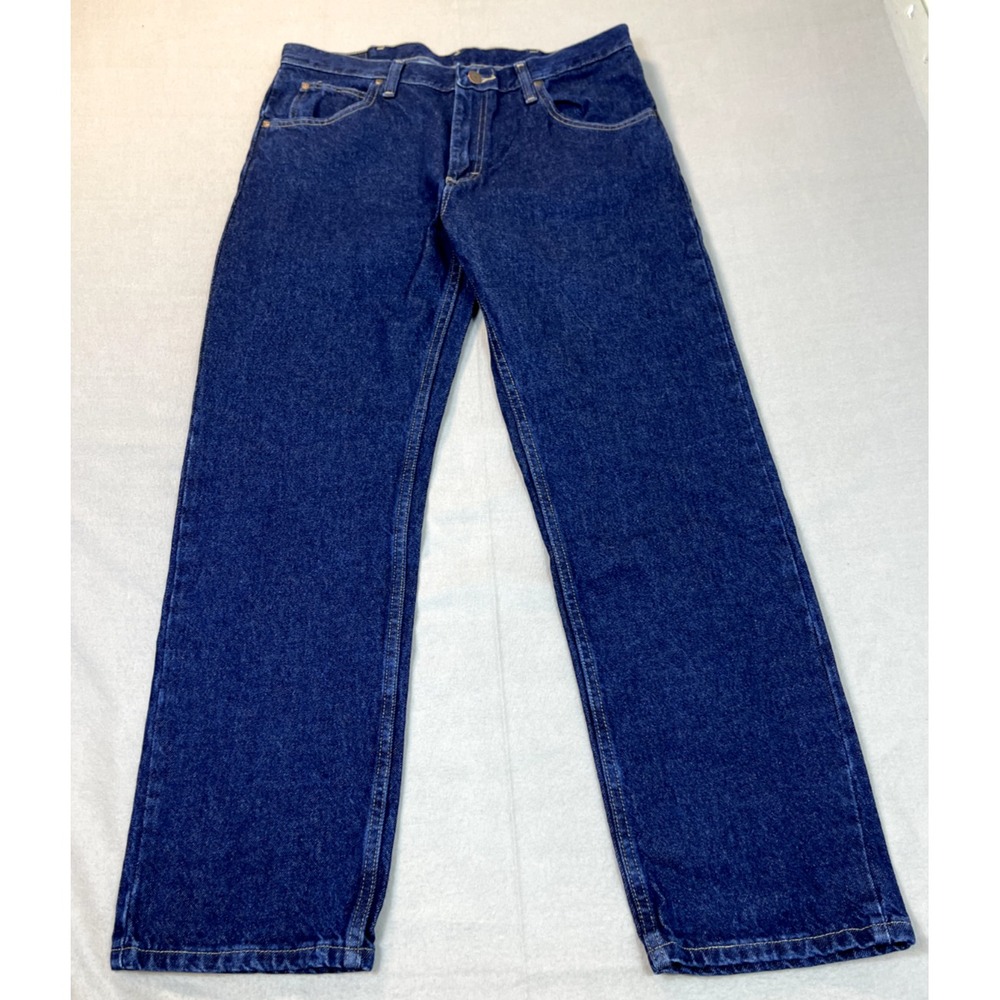 Wrangler Mens Jeans 34X29.5 Dark Blue‎ Straight Leg